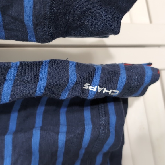 Chaps Blue & Light Blue Striped 3 Buttons On Front Pullover Long Sleeve Size XXL - Picture 2 of 6